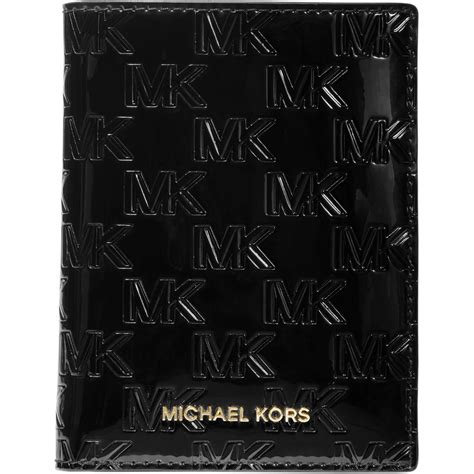 Michael Kors Bedford Travel Medium Passport Wallet Silver One 